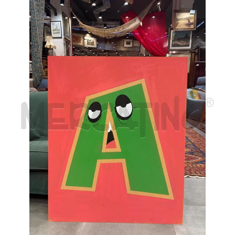 QUADRO PANNELLO A SPRAY ROSA VERDE OCCHIO  | Mercatino dell'Usato Roma re di roma 1