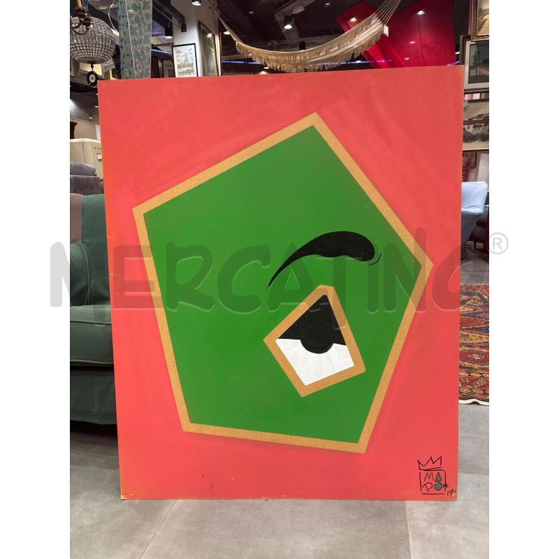 QUADRO PANNELLO O SPRAY ROSA VERDE OCCHI  | Mercatino dell'Usato Roma re di roma 1