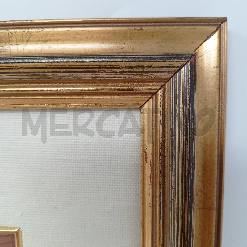 QUADRO PASS BIANCO CORNICE ORO CITTADINA STRAVAGANTE GENTE PASSEGGIO MULTICOLOR | Mercatino dell'Usato Roma re di roma 5
