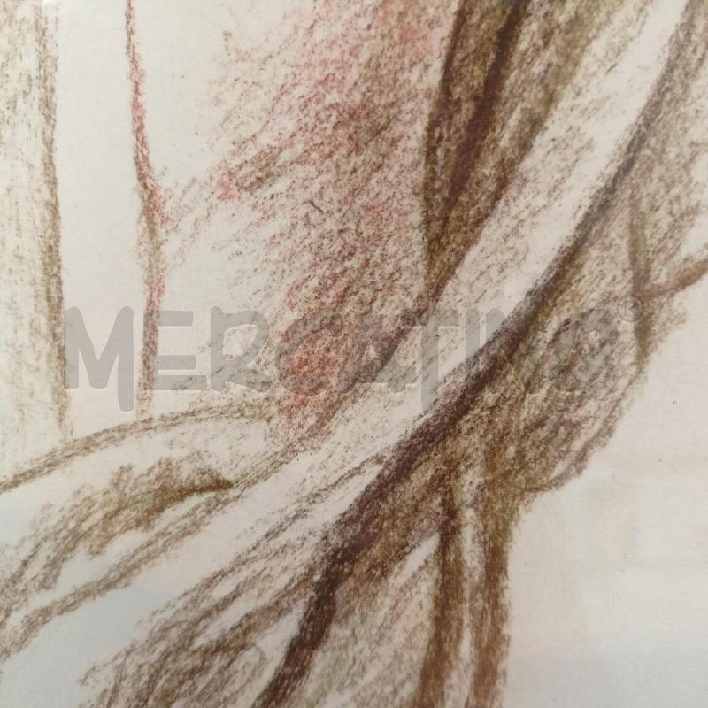 QUADRO PASTELLO CARTA NUDO DONNA DI SPALLE PROFILO  | Mercatino dell'Usato Roma re di roma 4