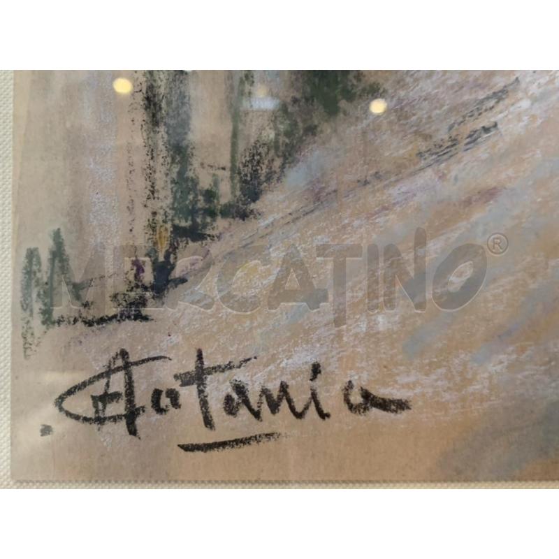 QUADRO PASTELLO CERA SU CARTONCINO VIETTA UOMO BASTONE GIACCA CORN ORO SAGOMATA | Mercatino dell'Usato Roma re di roma 2