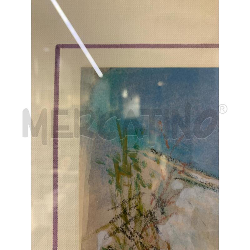 QUADRO PASTELLO CERA SU CARTONCINO VIETTA UOMO BASTONE GIACCA CORN ORO SAGOMATA | Mercatino dell'Usato Roma re di roma 5