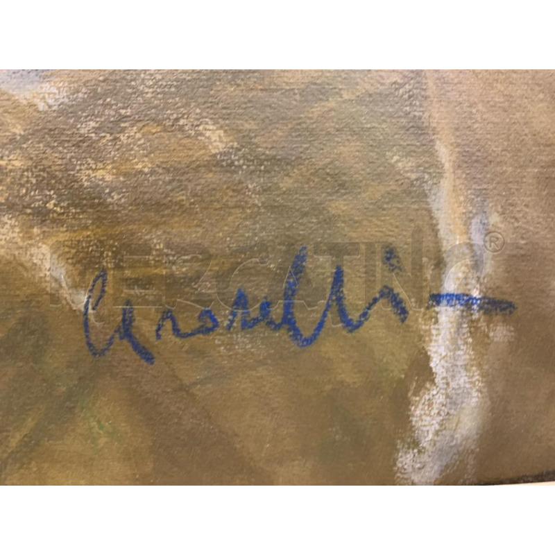 QUADRO PASTELLO DONNA NUDA ADDORMENTATA CORN DORAT | Mercatino dell'Usato Roma re di roma 2