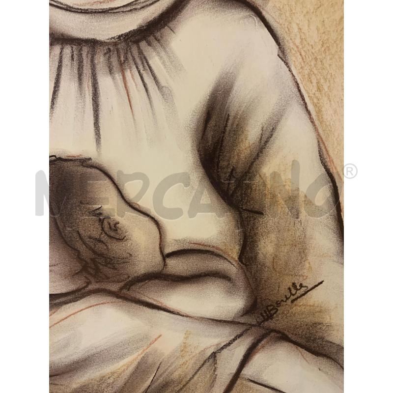 QUADRO PASTELLO DONNA VELATA  | Mercatino dell'Usato Roma re di roma 2