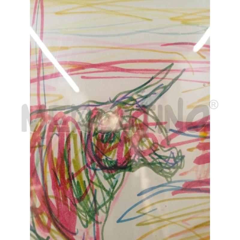 QUADRO PENNARELLO CARTA TORO PERSONA COLORARTO PASS BIANCO CORN LEGNO ARG | Mercatino dell'Usato Roma re di roma 4