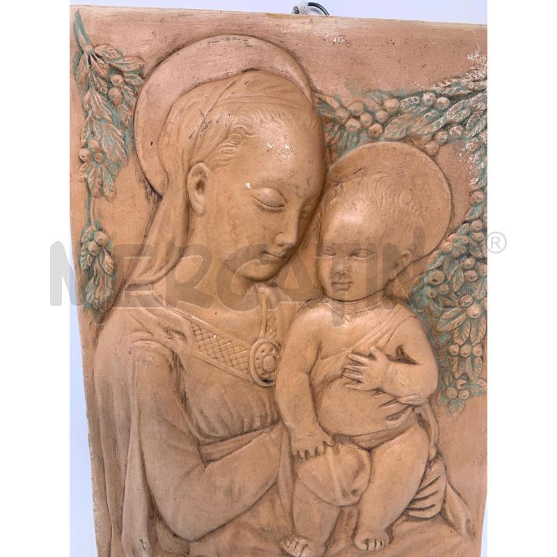QUADRO PLACCA COCCIO MADONNA BAMBINO | Mercatino dell'Usato Roma re di roma 2