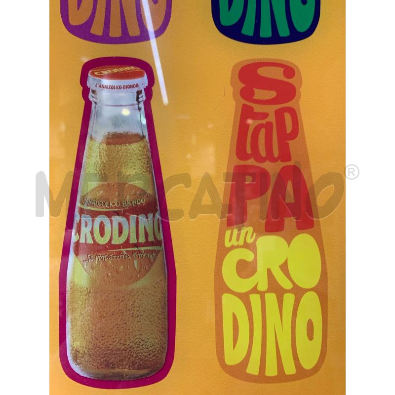 QUADRO POP CRODINO PLEXIGLASS BORDO SCRITTE ROSSE BOTTIGLIETTE STAPPACRODINO | Mercatino dell'Usato Roma re di roma 3