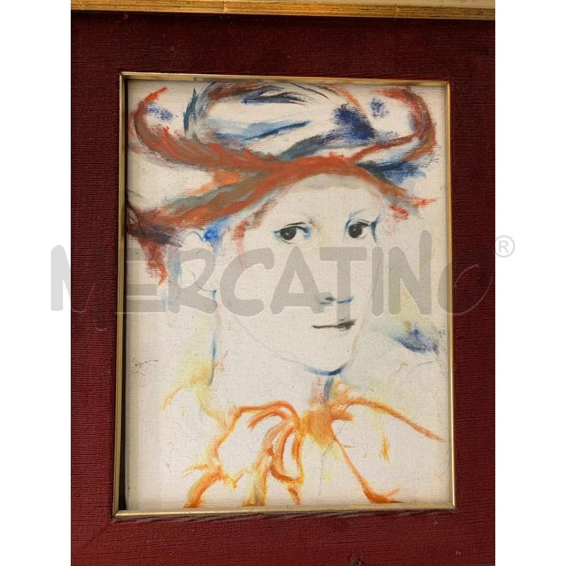 QUADRO RITRATTO PROFILO DEC ARANCIO BLU PASS ROSSO | Mercatino dell'Usato Roma re di roma 2