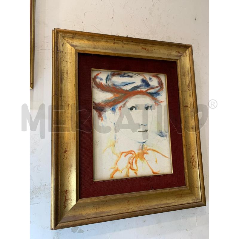 QUADRO RITRATTO PROFILO DEC ARANCIO BLU PASS ROSSO | Mercatino dell'Usato Roma re di roma 3