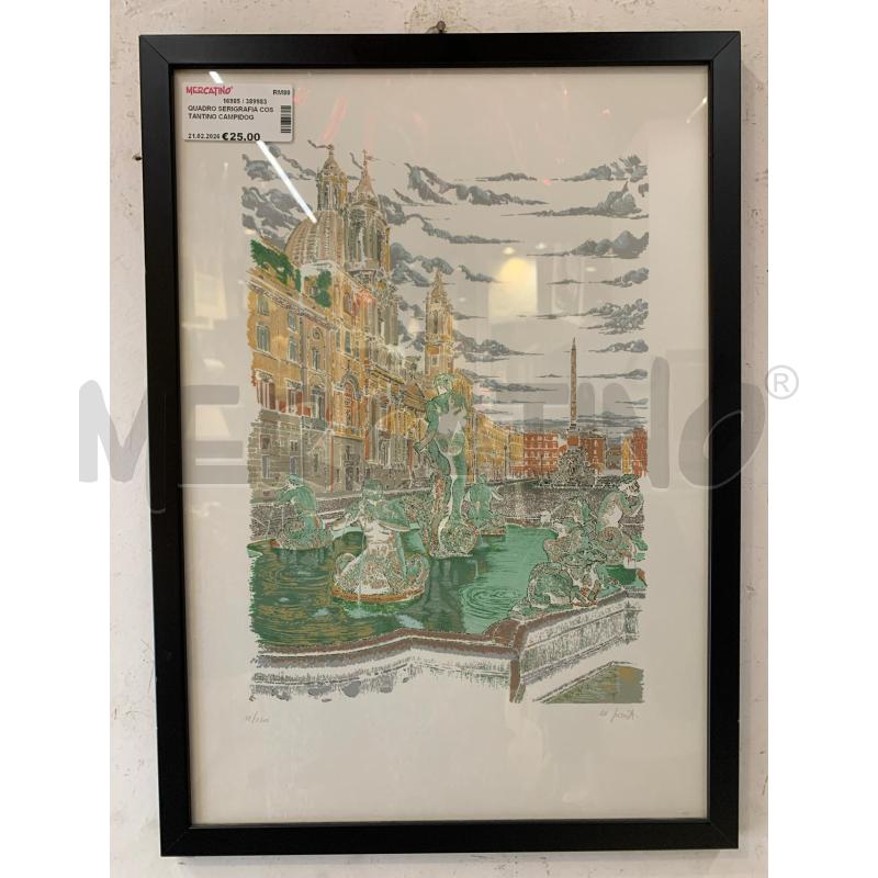 QUADRO SERIGRAFIA COSTANTINO CAMPIDOGLIO CORN NERA | Mercatino dell'Usato Roma re di roma 1