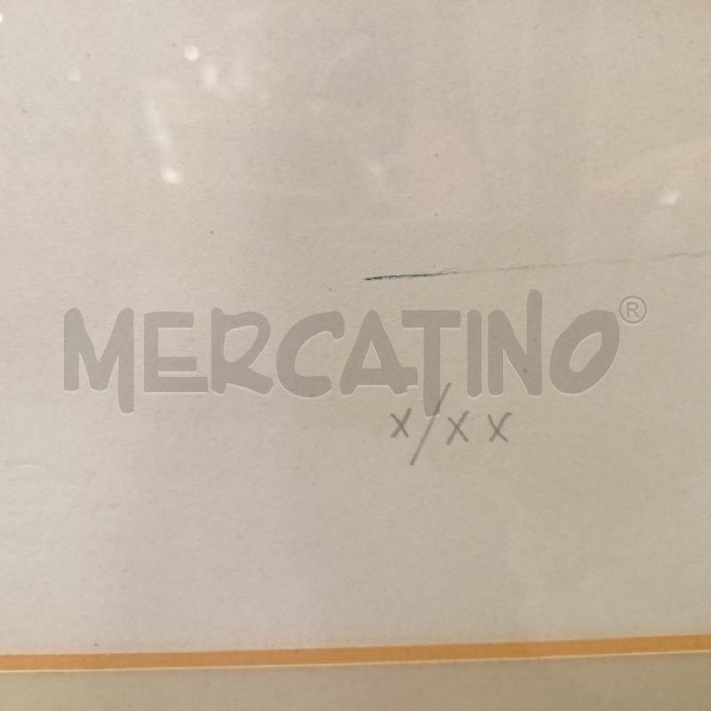 QUADRO SERIGRAFIA MULTIPLO VASO GIALLO FOGLIE VERDI FIORE ARANCIONE  | Mercatino dell'Usato Roma re di roma 4