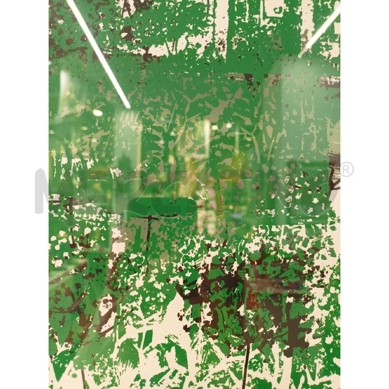 QUADRO SERIGRAFIA SOLE GIALLO ALBERI VERDI SPUGNATI  | Mercatino dell'Usato Roma re di roma 4