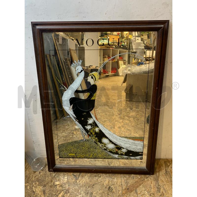 QUADRO SPECCHIO VOGUE LIBERTY DONNA PAVONE  | Mercatino dell'Usato Roma re di roma 1