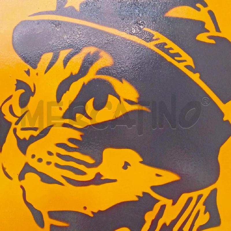 QUADRO SPRAY TELA MAO PIAMOSE ROMA GIALLO GRIGIO  | Mercatino dell'Usato Roma re di roma 3