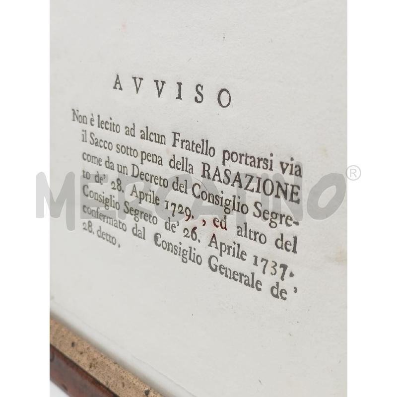 QUADRO STAMPA 1737 AVVISO PR FRATI CORN LEGN | Mercatino dell'Usato Roma re di roma 4