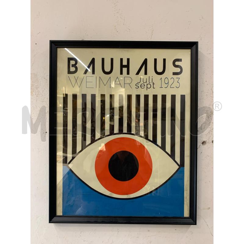 QUADRO STAMPA BAUHAUS OCCHIO IRIDE ROSSO  | Mercatino dell'Usato Roma re di roma 1