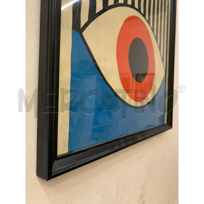 QUADRO STAMPA BAUHAUS OCCHIO IRIDE ROSSO  | Mercatino dell'Usato Roma re di roma 2