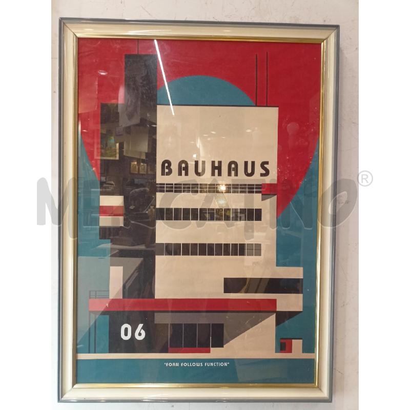 QUADRO STAMPA BAUHAUS PALAZZO CORN BIANC GRIG | Mercatino dell'Usato Roma re di roma 1
