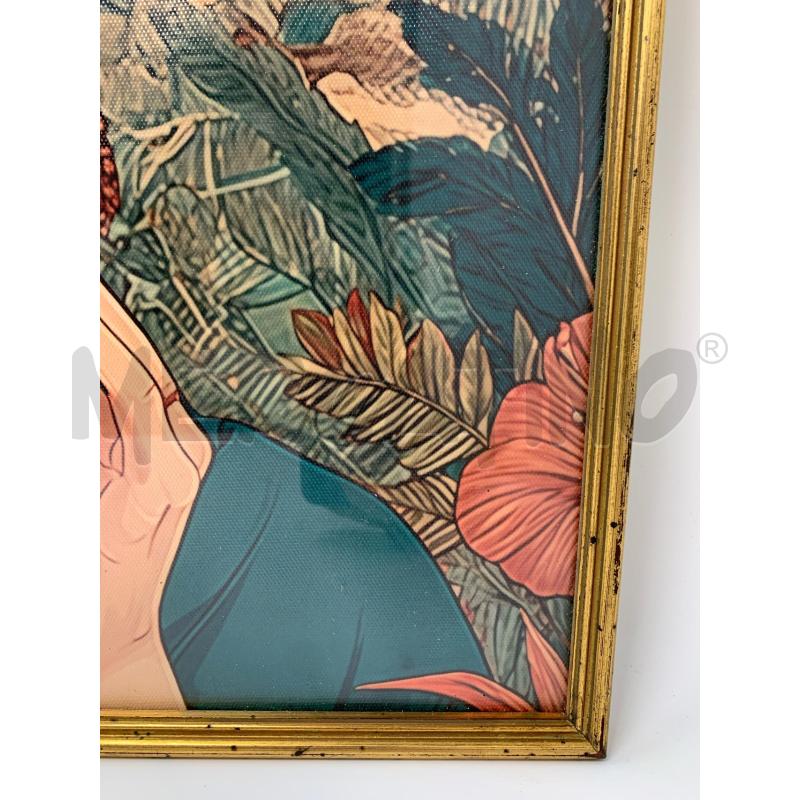 QUADRO STAMPA FRIDA KALHO CORNICE LEGNO DORATA | Mercatino dell'Usato Roma re di roma 3