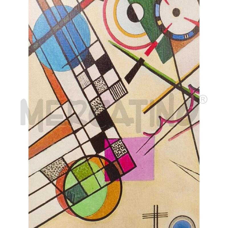 QUADRO STAMPA GEOMETRICA FONDO CHIARO LINEE CERCHI SCACCHIERA  | Mercatino dell'Usato Roma re di roma 2