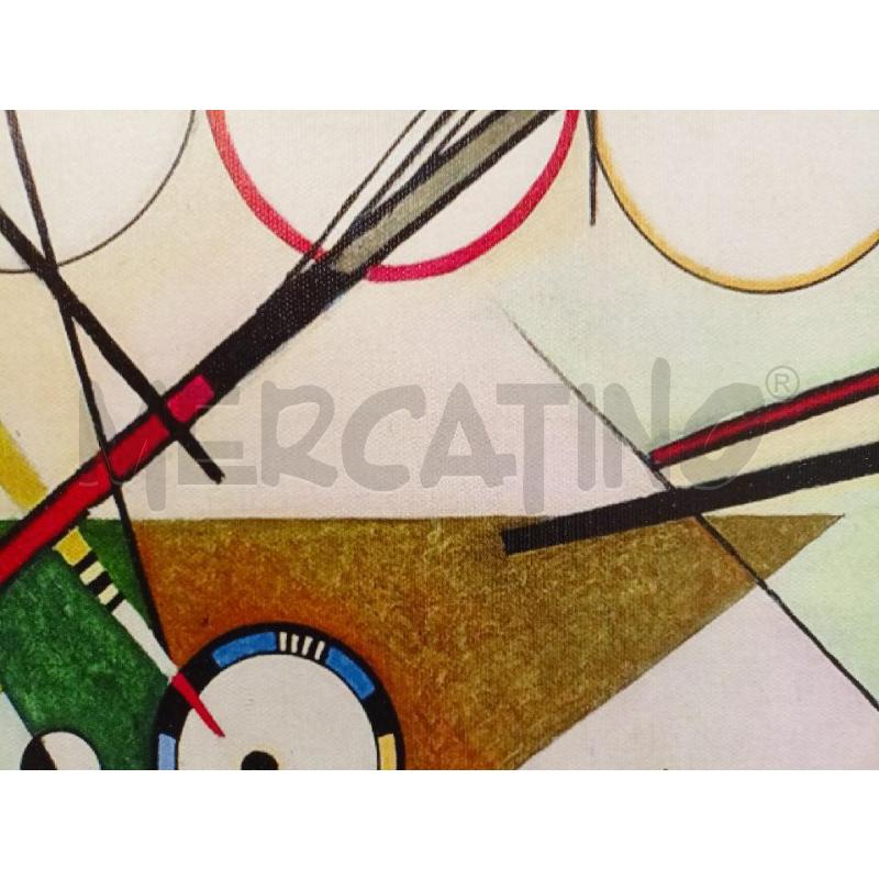 QUADRO STAMPA GEOMETRICA FONDO CHIARO LINEE CERCHI SCACCHIERA  | Mercatino dell'Usato Roma re di roma 3