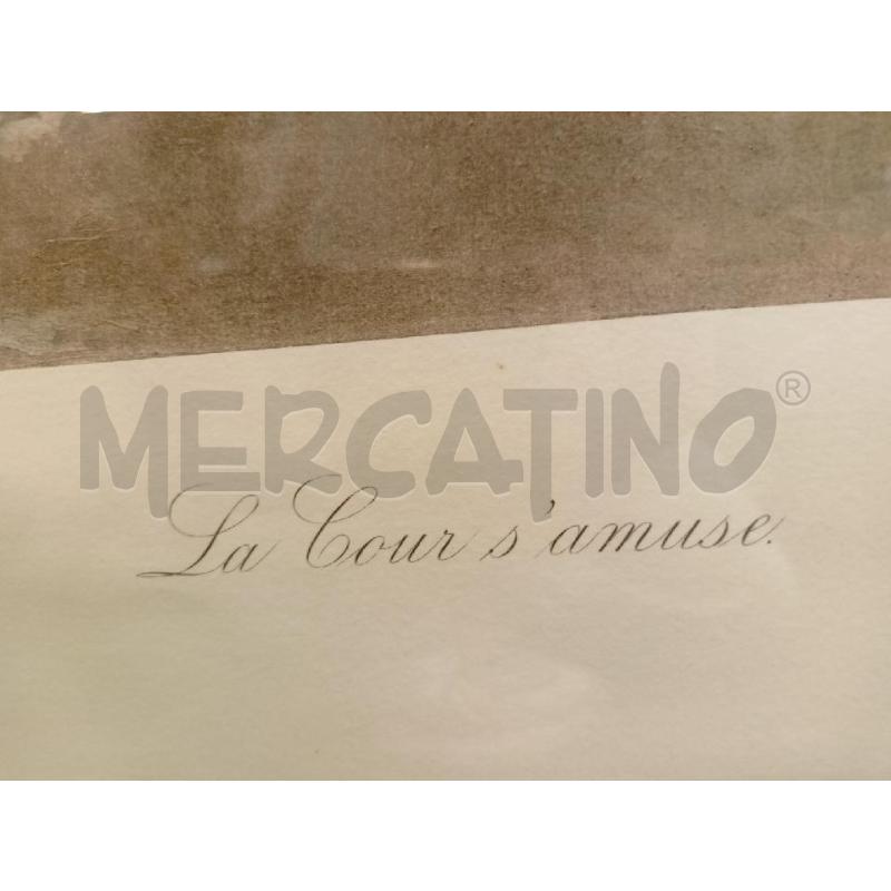 QUADRO STAMPA GRANDE BALLO DAME CAVALIERI CORNICE DORATA DECORATA | Mercatino dell'Usato Roma re di roma 2
