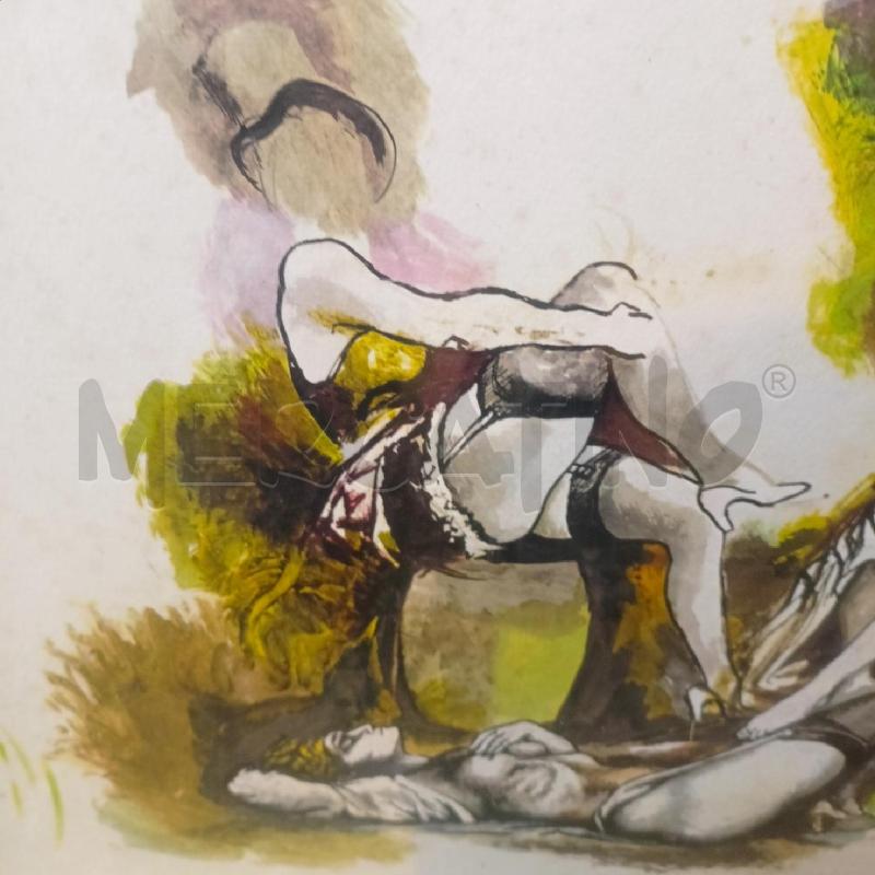 QUADRO STAMPA GUTTUSO DONNA NUDA CORN DORAT | Mercatino dell'Usato Roma re di roma 3