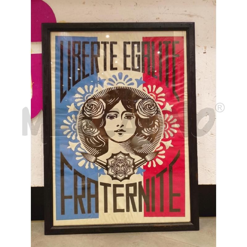 QUADRO STAMPA LIBERTE EGALITE CORN NERA | Mercatino dell'Usato Roma re di roma 1