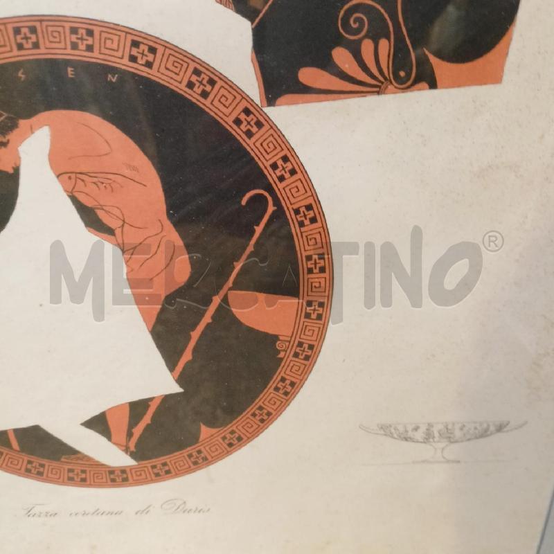 QUADRO STAMPA RILIEVI PIATTI ETRUSCHI CORN BIANCO | Mercatino dell'Usato Roma re di roma 3