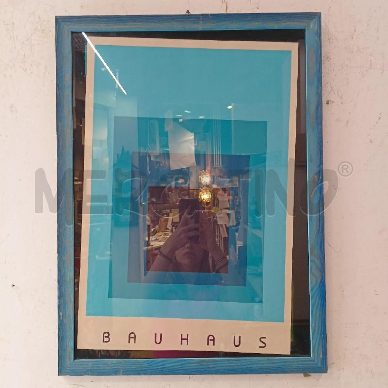 QUADRO STAMPA TELA BAUHAUS QUADRATI SFUMATURE AZZURRO CORN LEGNO AZZURR | Mercatino dell'Usato Roma re di roma 1
