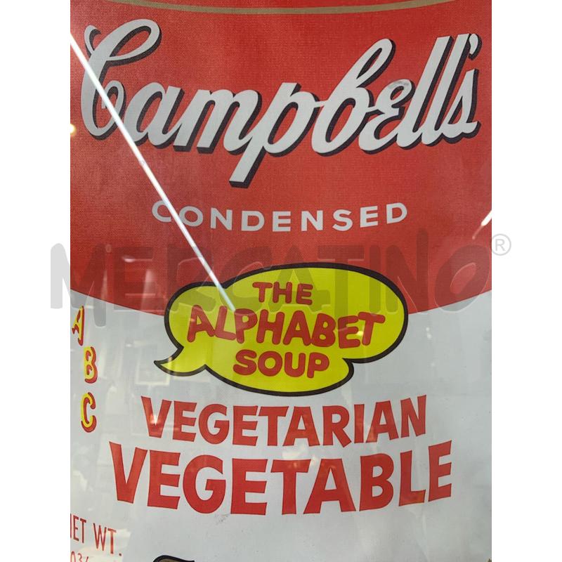 QUADRO STAMPA TELA CAMPBELL'S SOUP CORN LEGNO DORATO | Mercatino dell'Usato Roma re di roma 3