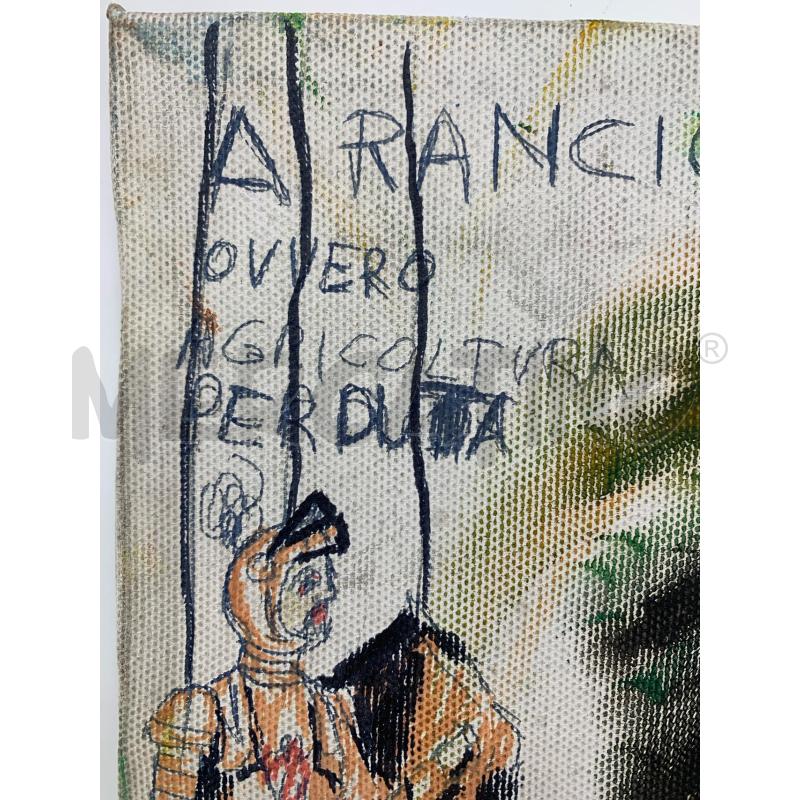 QUADRO TECNICA MISTA ARANCIO SOLDATO SCRITTE  | Mercatino dell'Usato Roma re di roma 3