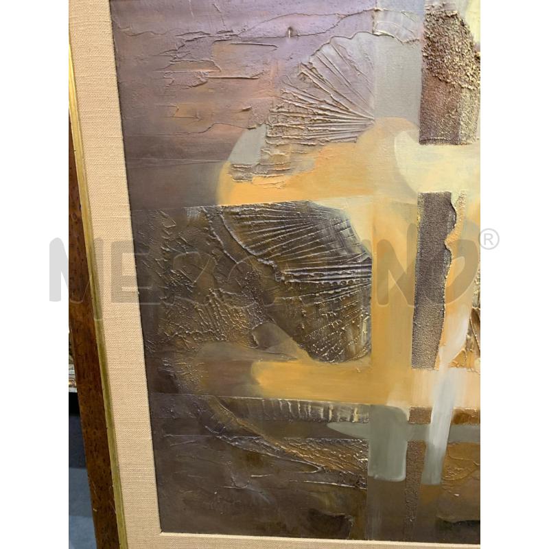 QUADRO TECNICA MISTA CROCI CERCHI SABBIA MARRONI PASS BEIGE CORN LEGNO  | Mercatino dell'Usato Roma re di roma 3