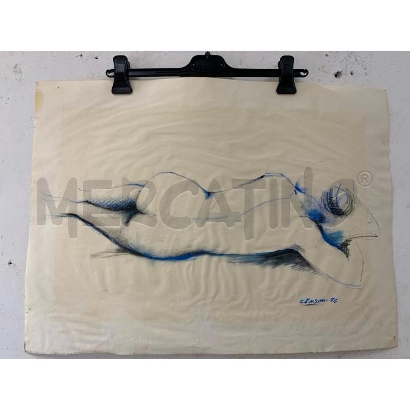QUADRO TECNICA MISTA DONNA STESA BLU NERO | Mercatino dell'Usato Roma re di roma 1