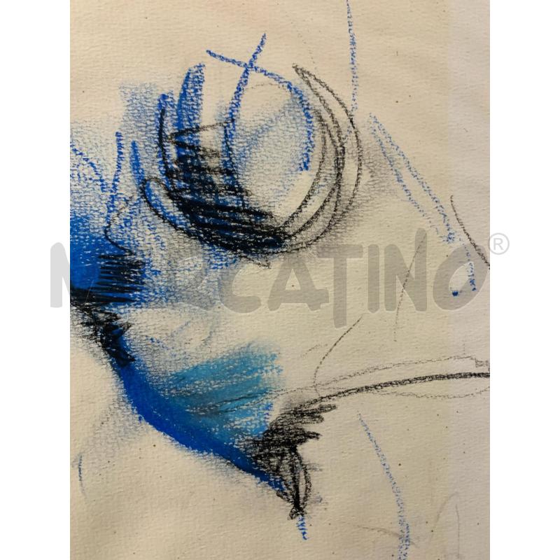 QUADRO TECNICA MISTA DONNA STESA BLU NERO | Mercatino dell'Usato Roma re di roma 4