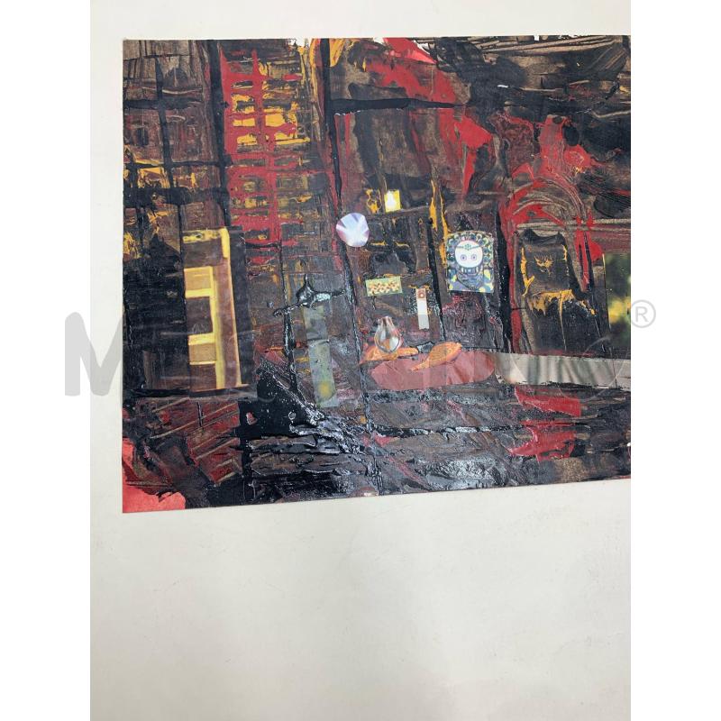 QUADRO TEC MISTA CARTA ASTRATTO COLLAGE VOLTO | Mercatino dell'Usato Roma re di roma 4