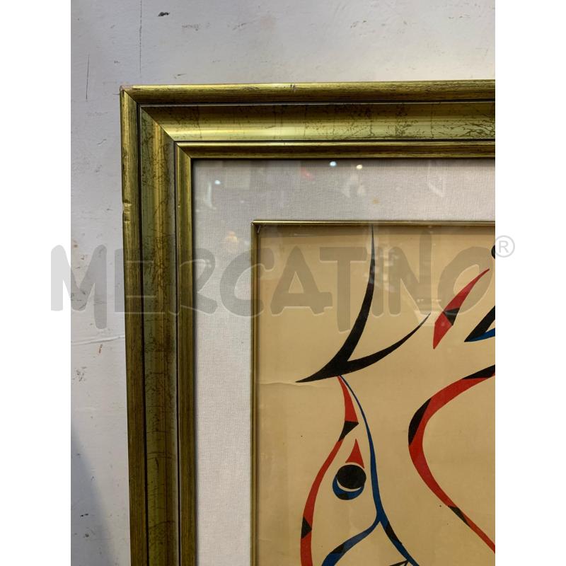 QUADRO TEC MISTA SCRITTA BLU ROSSA NERA UCCELLO  | Mercatino dell'Usato Roma re di roma 3