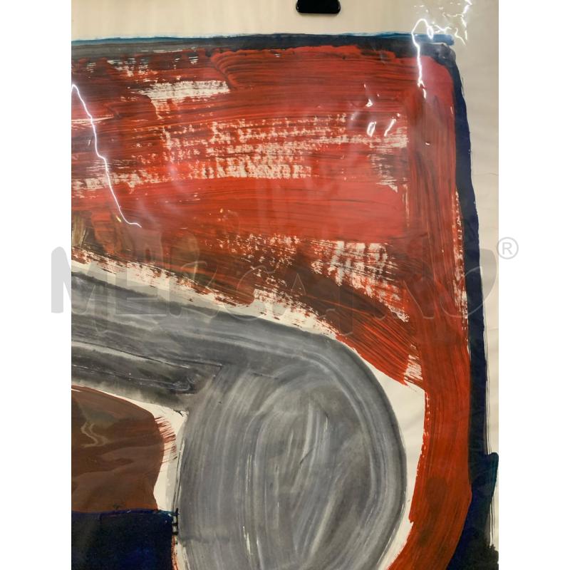 QUADRO TEC MISTA TELA ASTRATTA DEC ROSSO GRIGIO NERO | Mercatino dell'Usato Roma re di roma 4