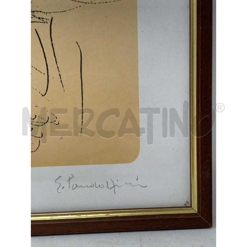 QUADRO TEC MISTA VOLTO DONNA MULTIPLO BASE BEIGE CORNICE LEGNO BORDO DORATO | Mercatino dell'Usato Roma re di roma 2
