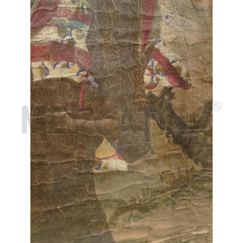 QUADRO TEMPERA CARTA GEISHA EPOCA CORN NERA | Mercatino dell'Usato Roma re di roma 5