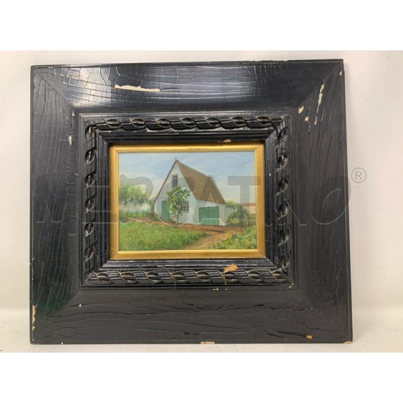 QUADRO TEMPERA CASETTA EST EUROPA CORN NERA | Mercatino dell'Usato Roma re di roma 1