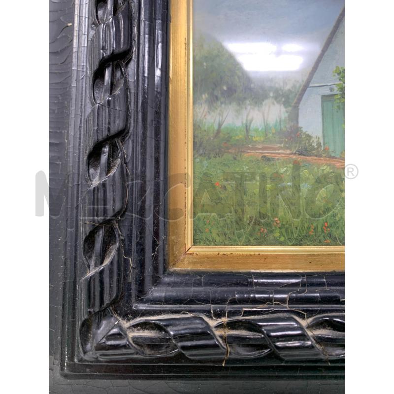 QUADRO TEMPERA CASETTA EST EUROPA CORN NERA | Mercatino dell'Usato Roma re di roma 2