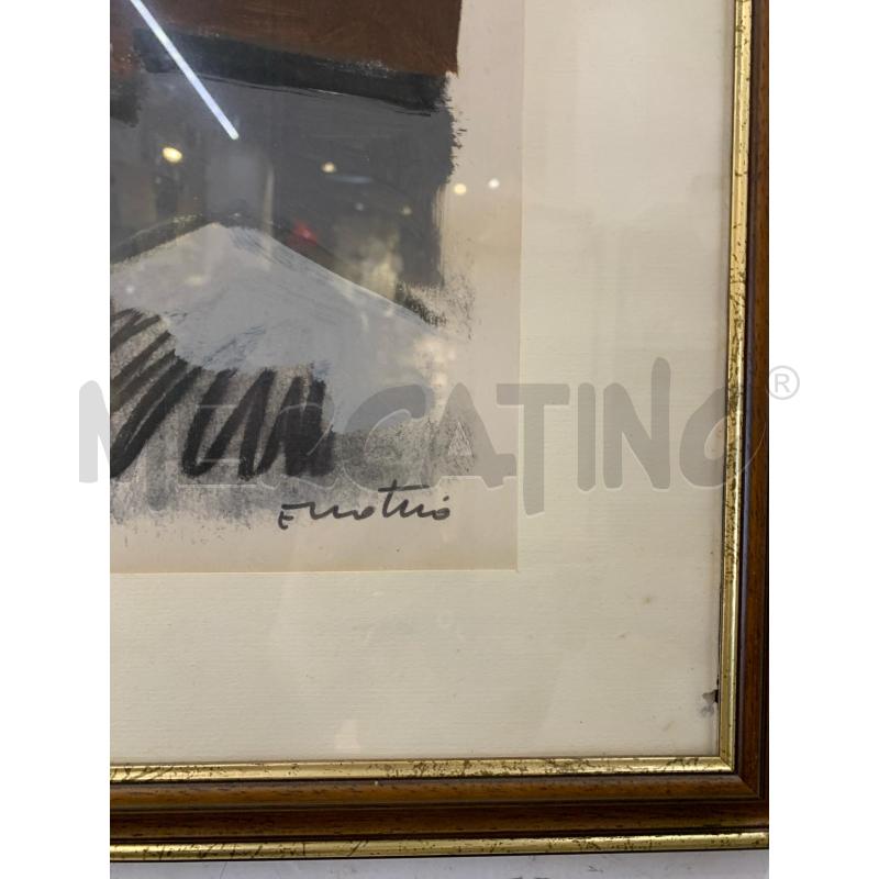 QUADRO TEMPERA VISTA TETTI CORN LEGNO | Mercatino dell'Usato Roma re di roma 2