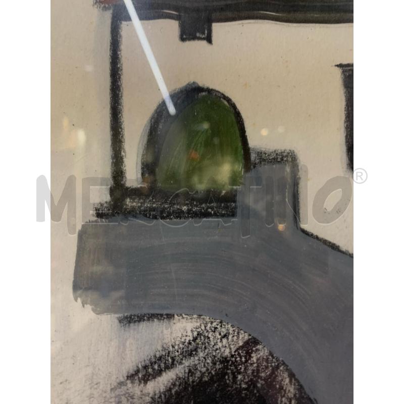 QUADRO TEMPERA VISTA TETTI CORN LEGNO | Mercatino dell'Usato Roma re di roma 4