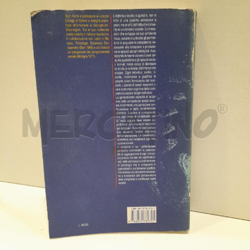 R.HARRÈ L'UOMO SOCIALE PRIMA EDIZ1 994 | Mercatino dell'Usato Roma re di roma 3