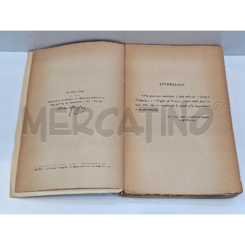 RENATO FUCINI ACQUA PASSATA E FOGLIE AL VENTO  | Mercatino dell'Usato Roma re di roma 4