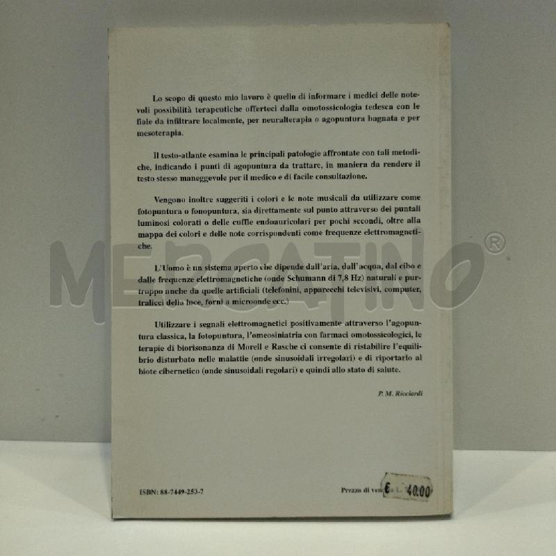 RICCIARDI TESTO ATLANTE MEDICINA BIOLOGICA 1998 MARRAPESE | Mercatino dell'Usato Roma re di roma 3