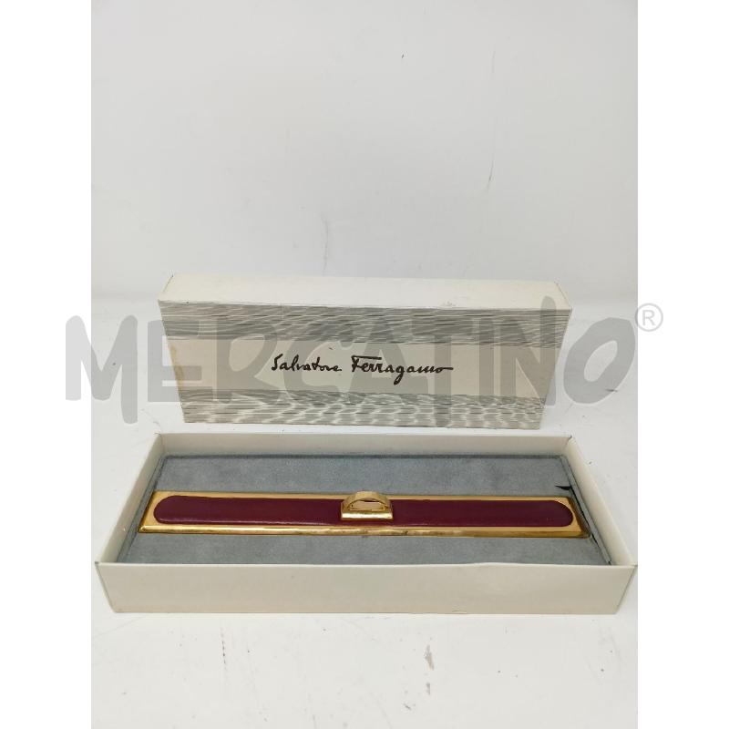 RIGHELLO FERRAGAMO DORATO PELLE ROSSA | Mercatino dell'Usato Roma re di roma 1
