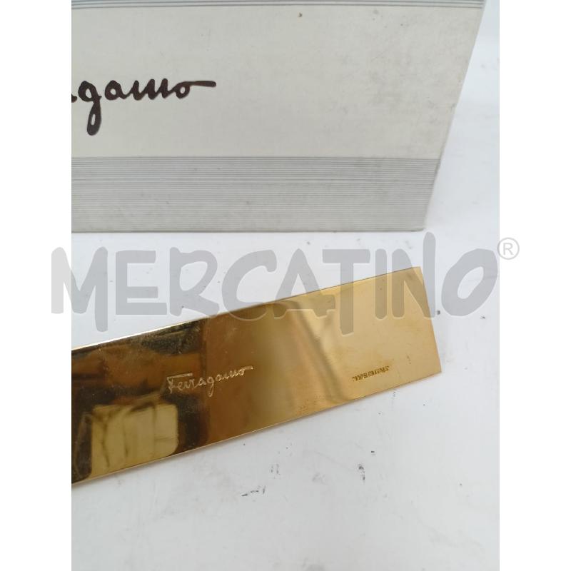 RIGHELLO FERRAGAMO DORATO PELLE ROSSA | Mercatino dell'Usato Roma re di roma 3