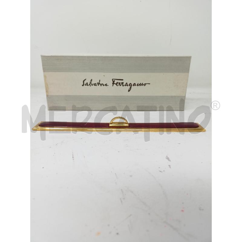 RIGHELLO FERRAGAMO DORATO PELLE ROSSA | Mercatino dell'Usato Roma re di roma 4